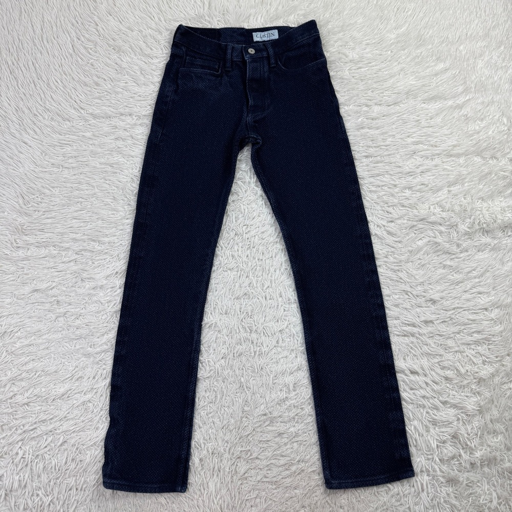 Gustin Pants Mens 31 Blue Monster Sashiko Dobby‎ 5 Pocket Straight Leg 28x30